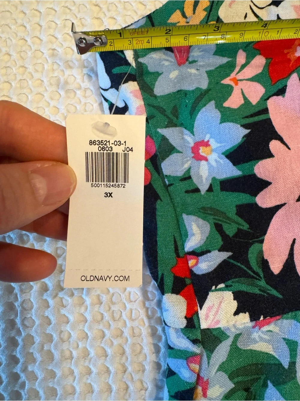 Old Navy 3X Floral linen Slip Dress with Adjustable Straps